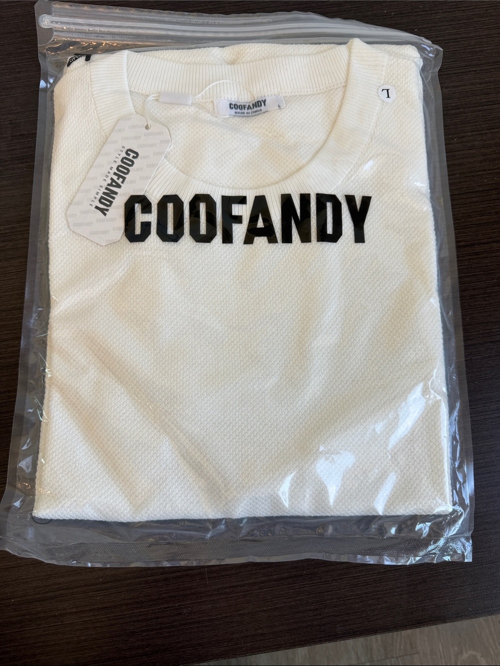 White Men’s Crewneck Shirt with Logo